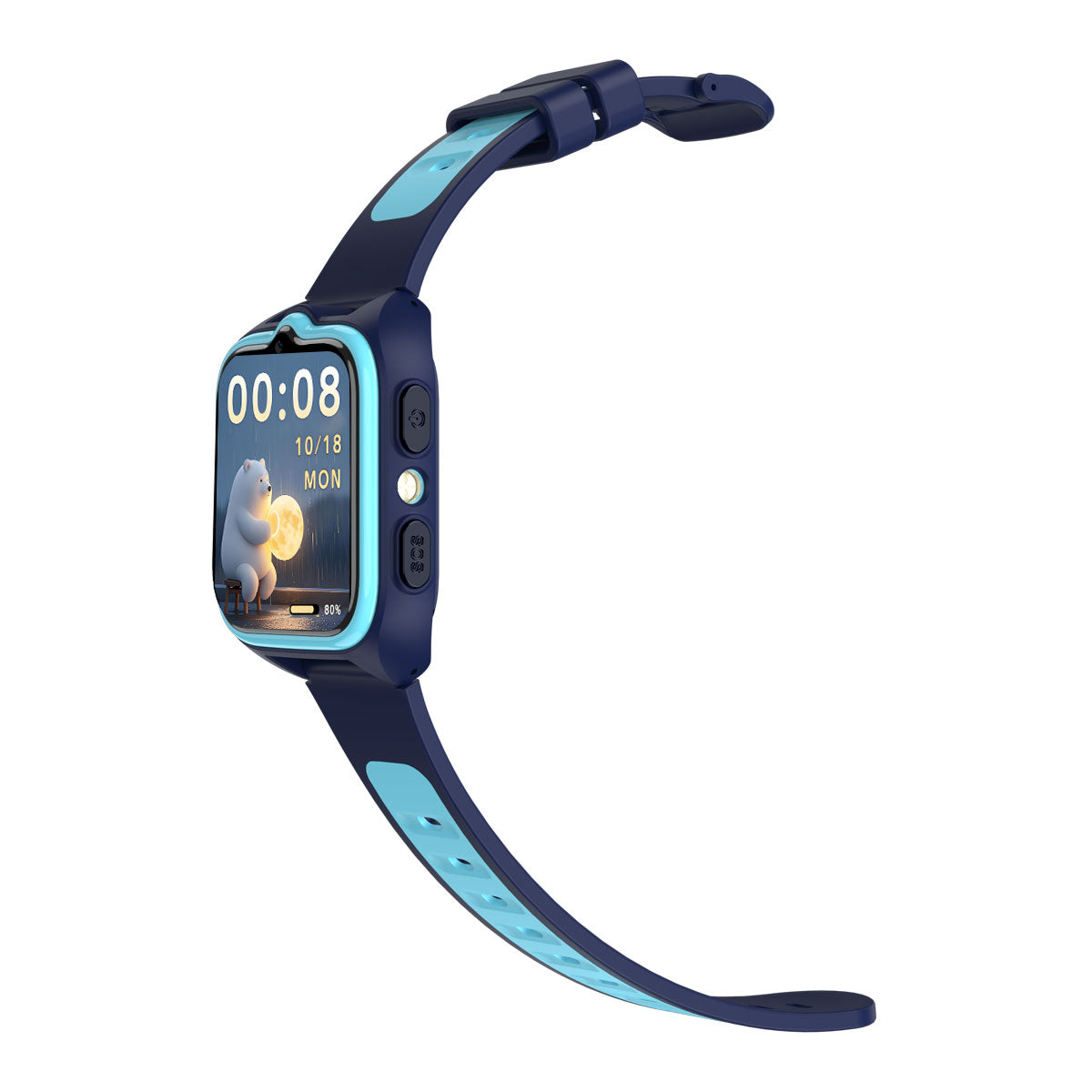 Blackview Z30 - Montre connectée pour enfants avec lampe torche LED 1,75 pouce, GPS + LBS + Wi-Fi, positionnement IA, appels vidéo 4G