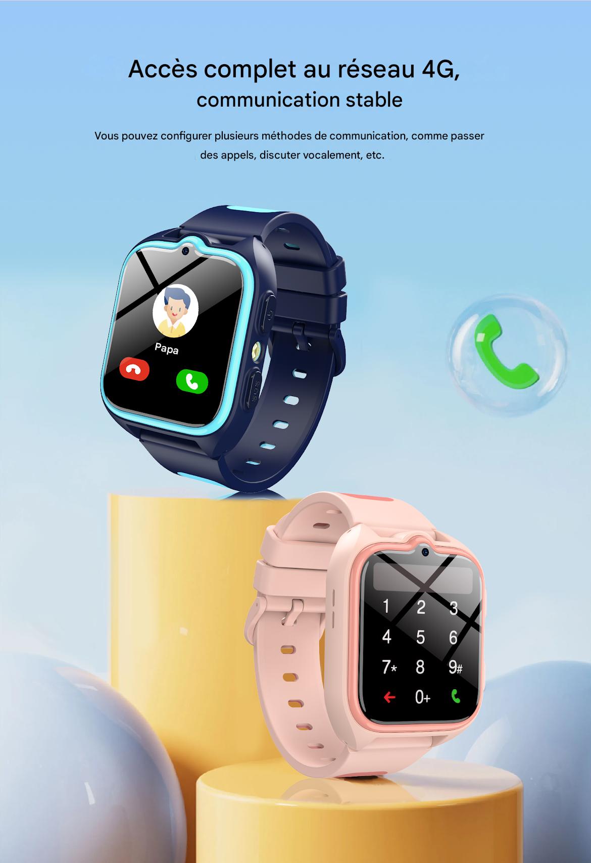 Montre connectée Blackview Z30 4G pour enfants avec appels vidéo