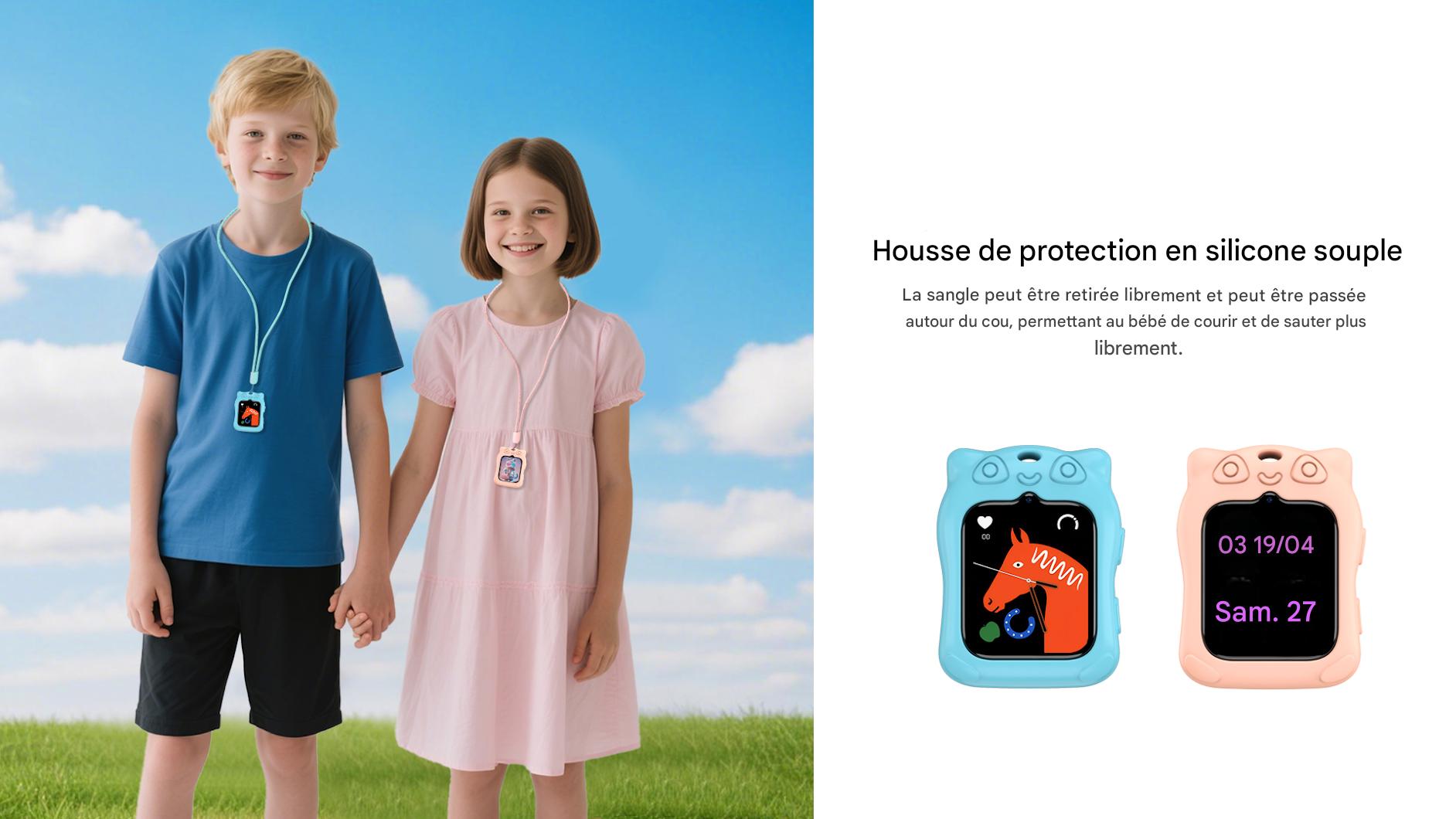 Montre connectée Blackview Z30 4G pour enfants avec appels vidéo