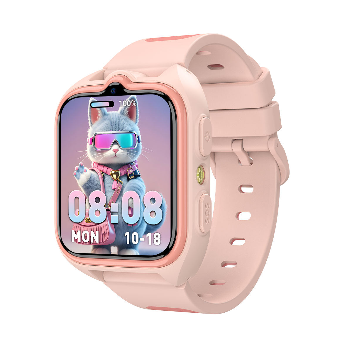 Blackview Z30 - Montre connectée pour enfants avec lampe torche LED 1,75 pouce, GPS + LBS + Wi-Fi, positionnement IA, appels vidéo 4G