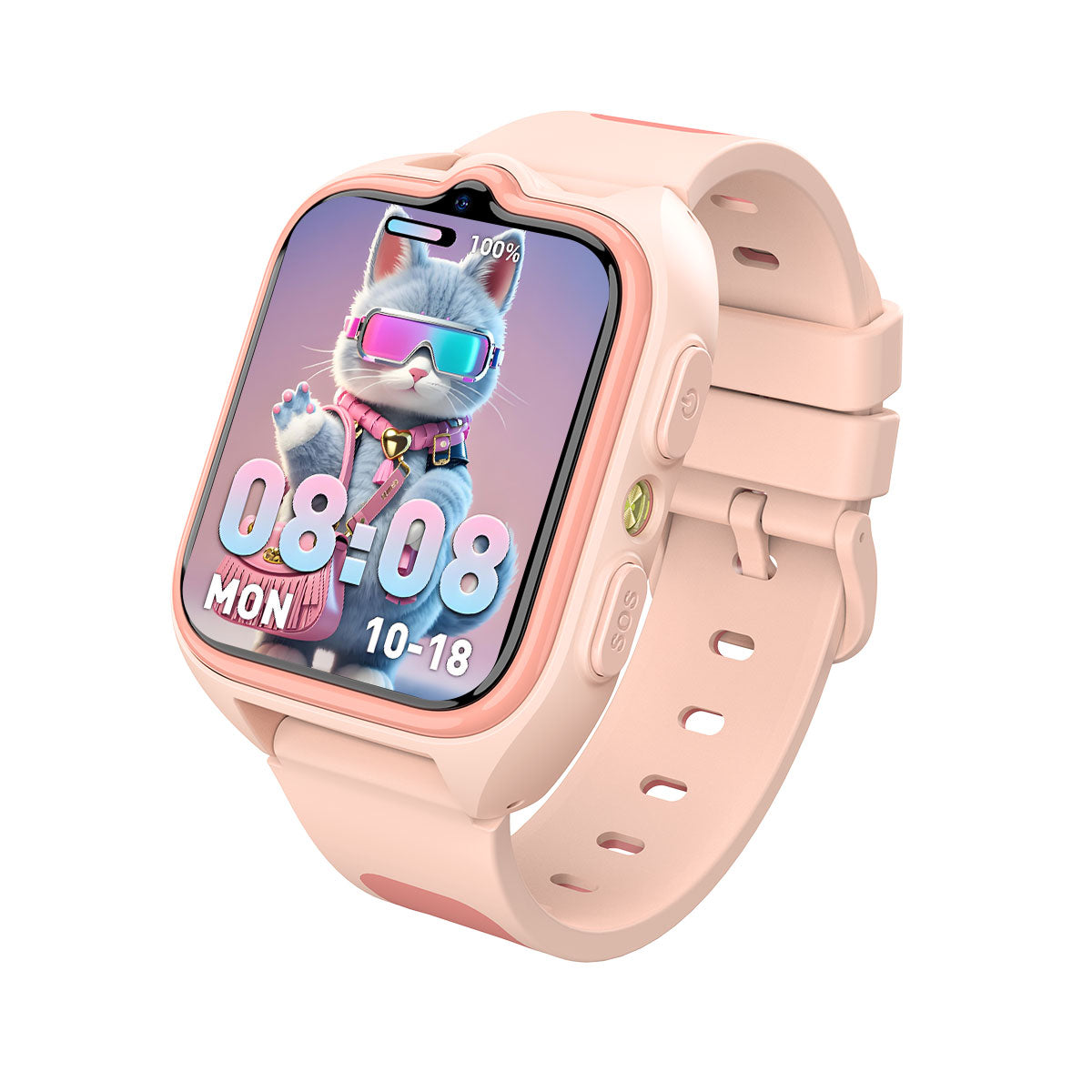 Blackview Z30 - Montre connectée pour enfants avec lampe torche LED 1,75 pouce, GPS + LBS + Wi-Fi, positionnement IA, appels vidéo 4G