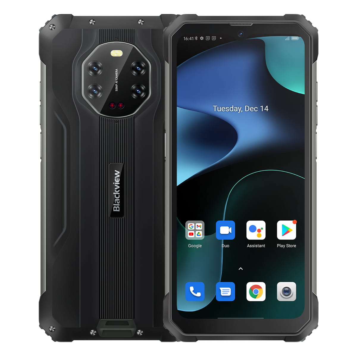 Blackview-Téléphone portable robuste avec lampe de poche